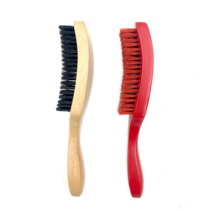 de la fábrica palm cepillo de pelo 360 de la onda del estilo del cepillo de pelo curva mango corto real cepillo - Product Image 3