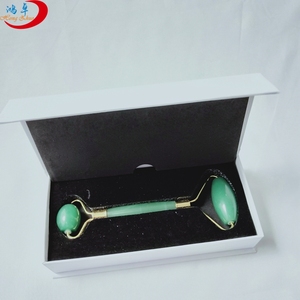 Renouvellement de la peau Massage plus mince du cou Rouleau de visage en quartz rose, Masseur de rouleau de jade vert cristal rose Cosmétiques de soins de la peau - Product Image 2