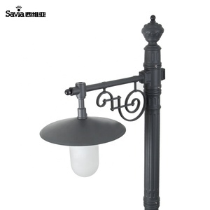 Savia Outdoor Aluminum Die-Casting Gray Waterproof IP44 Decorative E27 LED <strong>Vintage</strong> Post Pole Lamp Antique Garden <strong>Street</strong> <strong>Lights</strong> - Product Image 4