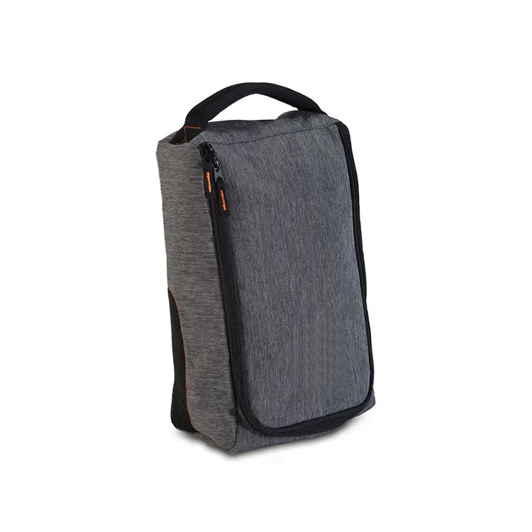 कस्टम लोगो प्रिंट निविड़ अंधकार खेल जिपर जूता बैग, पर्यावरण के अनुकूल पॉलिएस्टर यात्रा बूट बैग