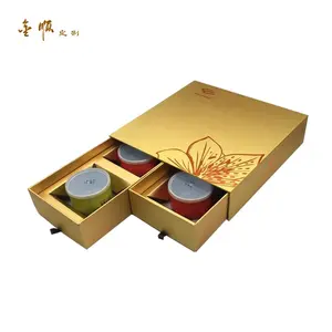 High-グレードSuper Luxury Drawer Slide Box wirh Ribbon EndためFood Cookies Coffee Tea Package