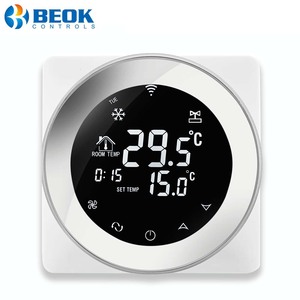 <span class=keywords><strong>Beok</strong></span> Round-Termostato de bobina de ventilador con pantalla táctil, modos de ventilación, refrigeración y calefacción, a la vez - Product Image 5