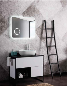 Meuble de Salle de Bain en verre, pliable, montage au sol, design de karaoké, armoire de lavabo dans la Salle de bains