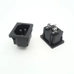 Iec Connector 3 Pin Snap ประเภท AC-05ขั้วต่อ AC Power Socket C14 Ac ปลั๊กสำหรับ Pcb