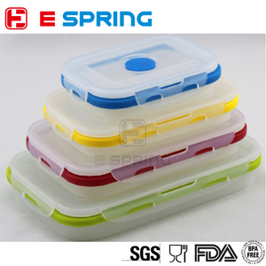 Coloré Isolé Conteneurs De Stockage des Aliments Avec Couvercle En Silicone <span class=keywords><strong>Pliable</strong></span> Hermétique - Product Image 3