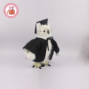 Venta al por mayor animal de la graduación regalo juguete peluche lindo doctor búho <span class=keywords><strong>con</strong></span> <span class=keywords><strong>gafas</strong></span> - Product Image 3