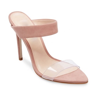 Open Toe Heeled <strong>Mules</strong> for Women Height Increasing <strong>Clear</strong> <strong>Heels</strong> Slip-On Closure for Spring and Summer - Product Image 6