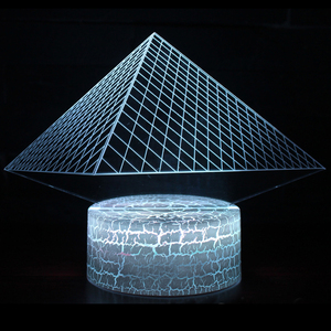 Lámpara de Noche Piramidal con Cambio de 7 Colores, Decoración Creativa para el Hogar, Lámpara de Escritorio con Modelado de Edificios en 3D, Lámpara de Mesa, Regalo para Mesita de Noche - Product Image 5