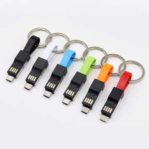 Yj de moda Mini 3 en 1 imán llavero USB Cable para android micro usb iOS y USB-C dispositivos móviles - Product Image 6