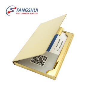 Porte-cartes de visite professionnel personnalisé pour entreprise, en autres matériaux, sans fermeture, épaisseur 10 mm, 36g, placage or Fangshui - Product Image 4