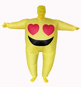 Carino sorriso faccia piangere Costume da mascotte per adulti Halloween carnevale di natale gonfiabile divertente emozione aria soffiata stile <span class=keywords><strong>persone</strong></span> - Product Image 4