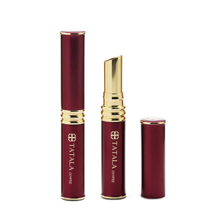 FAYE COSMETICS-tubo de lápiz labial de aluminio, redondo, vacío, personalizado, color rojo - Product Image 1