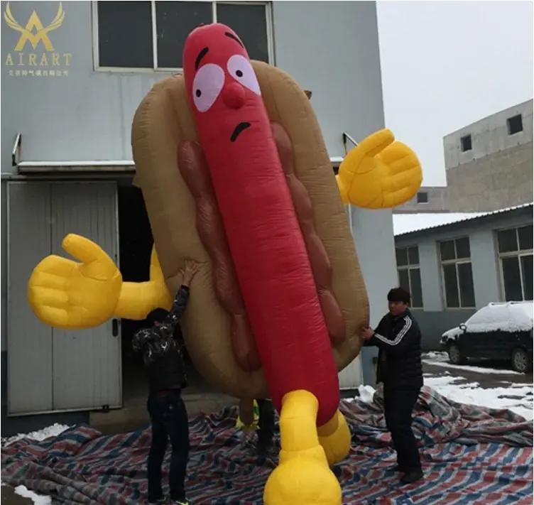 Balon Hotdog Tiup Iklan Restoran Makanan Cepat