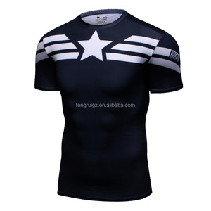 Lundin Marvel Superhéroes/capitán América de deportes y Fitness de compresión de los hombres T <span class=keywords><strong>camisa</strong></span> para venta - Product Image 2