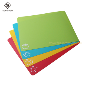 Tabla de cortar de plástico <span class=keywords><strong>Flexible</strong></span> Extra gruesa, 4 piezas, venta al por mayor - Product Image 4