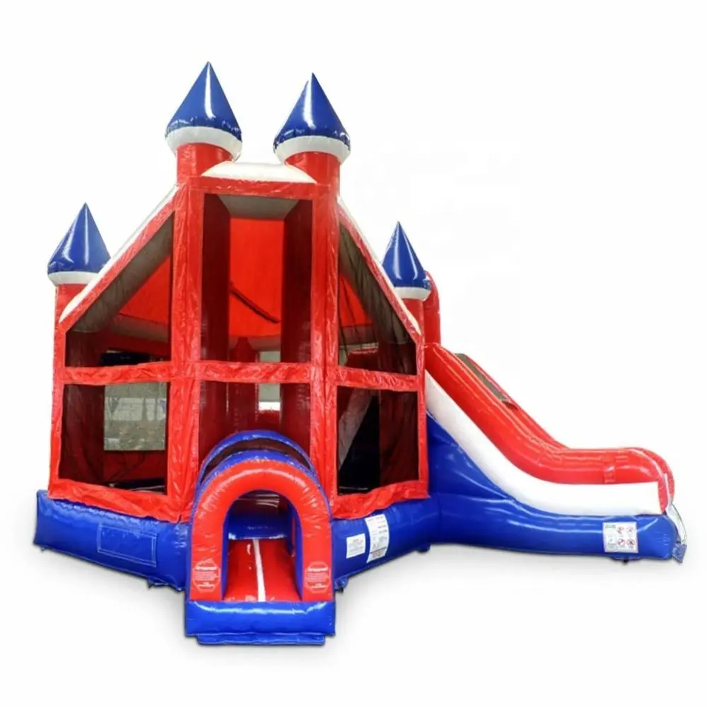 Chấp Nhận Tùy Chỉnh Inflatable Jumping House Castle Với Slide Bouncy House Combo Inflatable Trượt Sử Dụng Cho Trung Tâm Cộng Đồng