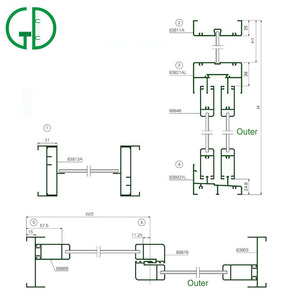 GD de aluminio 6063 T5 argelino ventana corredera de aluminio secciones fabricante de aluminio - Product Image 4