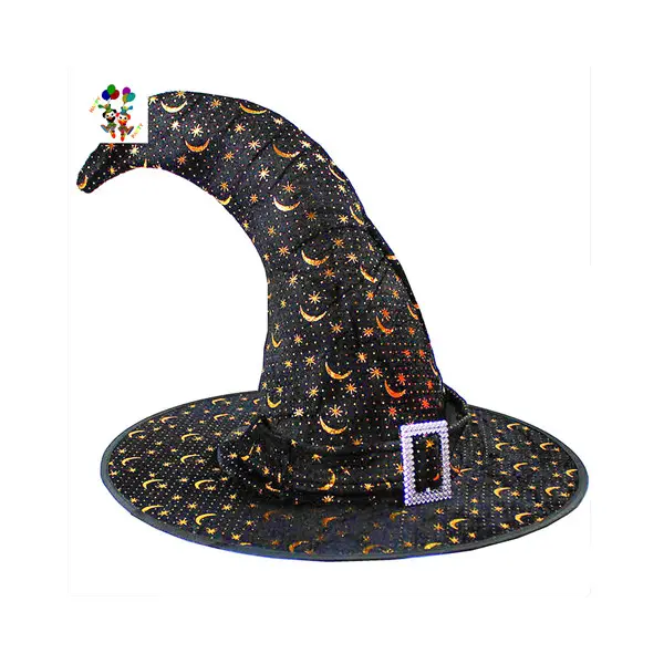 Accessoires de fête robe fantaisie adulte Costume Halloween chapeaux de sorcière avec boucle HPC-1497