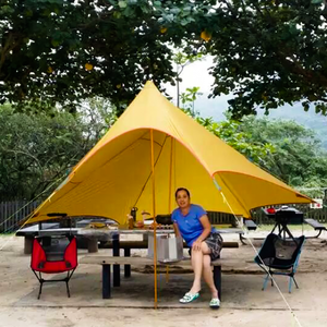 2-Person Waterproof Nylon Rain Fly Tent <strong>with</strong> Aluminum <strong>Poles</strong> Outdoor Camping Shelter <strong>Tarp</strong> - Product Image 6