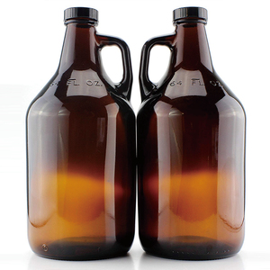 Vidrio ámbar Growler jarras 64-OunceHalf galón (2-Pack) w fenólico negro tapas, ideal para Kombucha, <span class=keywords><strong>home</strong></span> Brew, agua destilada - Product Image 2