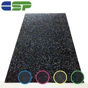 Shock absorbing noise reduction rubber crossfit gym flooring
