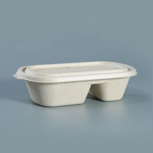 Emballage à emporter jetable de canne à sucre bagasse boîte de papier - Product Image 1
