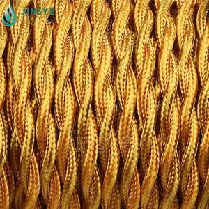 dark golden twisted electric copper wire decorative electrical cable