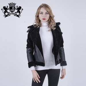 Alta calidad personalizado personalizar alta calidad negro de piel de <span class=keywords><strong>oveja</strong></span> de abrigo de piel - Product Image 3