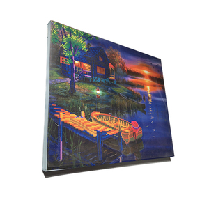 Buenas noches, imágenes de suministro de fábrica al por mayor decoración diamante pintura sobre lienzo Led Diy 3d pintura diaman - Product Image 3