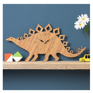 Venta caliente ecológico del dinosaurio en forma de reloj de pared de madera para los niños - Product Image 5