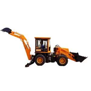 Murah Mini 4wd Traktor Pertanian dengan Front End Loader dan Backhoe