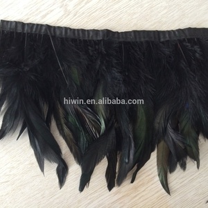 Frange de plumes de poulet noires en gros de Chine pour la vente - Product Image 2