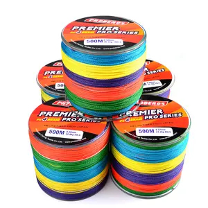 מותג 500M PE קלועה דיג קו 4 גידים 5 צבע 6-100LB Multifilament PE דיג קו עבור קרפיון דיג מלוחים מים מתוקים