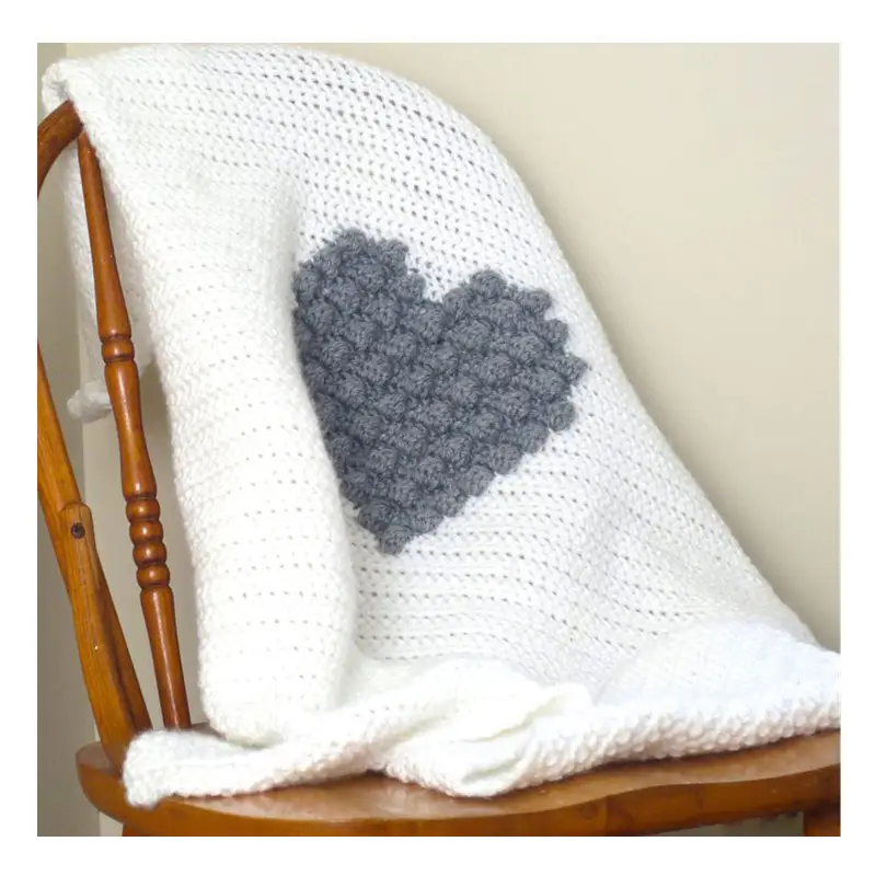 Handmade Factory Comfortable Baby Hearted Milestone Throw Blanket