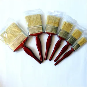 Wholesale eco friendly professional paint brush high quality 1-4 inch wood handle paint brush