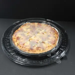 Mudah dibersihkan sekali pakai plastik Pizza kemasan daur ulang wadah kotak untuk makanan ringan