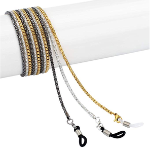 Porte-<span class=keywords><strong>cordon</strong></span> de lecture en acier inoxydable <span class=keywords><strong>pour</strong></span> <span class=keywords><strong>lunettes</strong></span>, lanière de cou, accessoire de mode, écologique, sangle, chaîne de <span class=keywords><strong>lunettes</strong></span> - Product Image 1