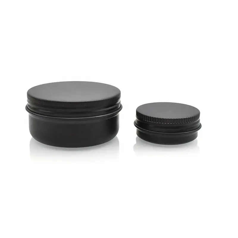 round aluminum candle cans 15ml 30ml 50ml 60ml 100ml 150ml 200ml 250ml matte black aluminum tin box