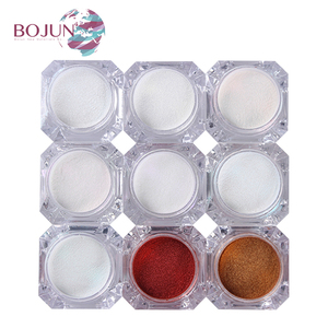 BOJUN arc en ciel Brillant <span class=keywords><strong>nacré</strong></span> nail art perle shell poudre <span class=keywords><strong>effet</strong></span> ongles argent blanc perle pigment - Product Image 4