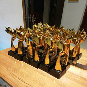 Gold Color Resin Music <strong>Trophy</strong> <strong>Cups</strong> and Plaque Cheap Price Crystal Sports Souvenir Model for Business or Personal Gift Engraved - Product Image 4