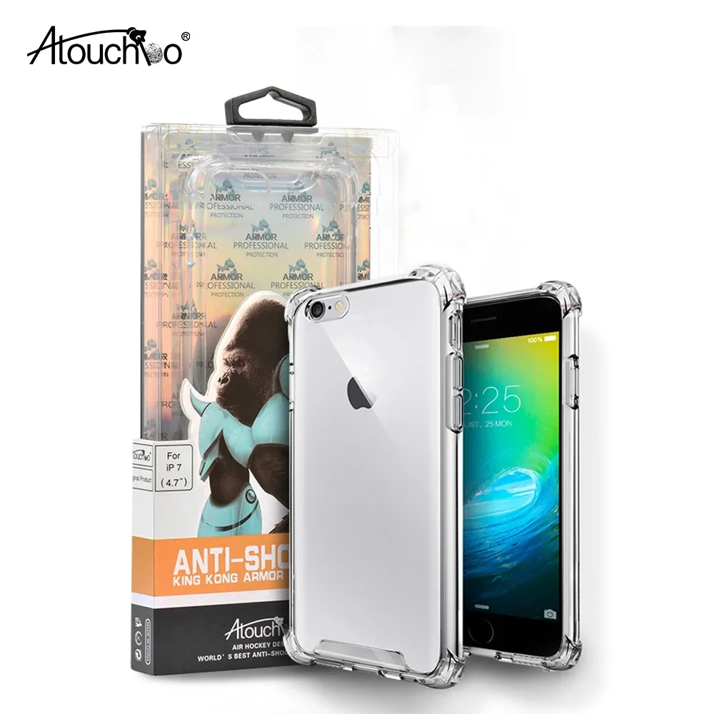 ATOUCHBO Anti Shock Crystal Transparent 4 in 1 TPU Soft Blank Clear Armor Phone Case for iPhone XS