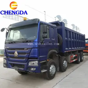 Sử Dụng Xe Tải Sino Howo 371hp 8X4 12Tires 30ton 40 Tấn Dump Tipper Xe Tải Để Bán