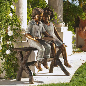 Bella Classic garden moderna bronzo <span class=keywords><strong>statue</strong></span> di dei capretti dei bambini