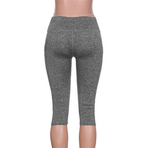Taille haute 3/4 Leggings pantalons de Yoga avec <span class=keywords><strong>poche</strong></span> pour <span class=keywords><strong>téléphone</strong></span> Push up Yoga pour femmes Leggings marque privée vêtements de sport pour femmes - Product Image 6
