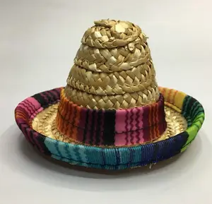 tequila cap Bottle Sombrero hat mini straw hat