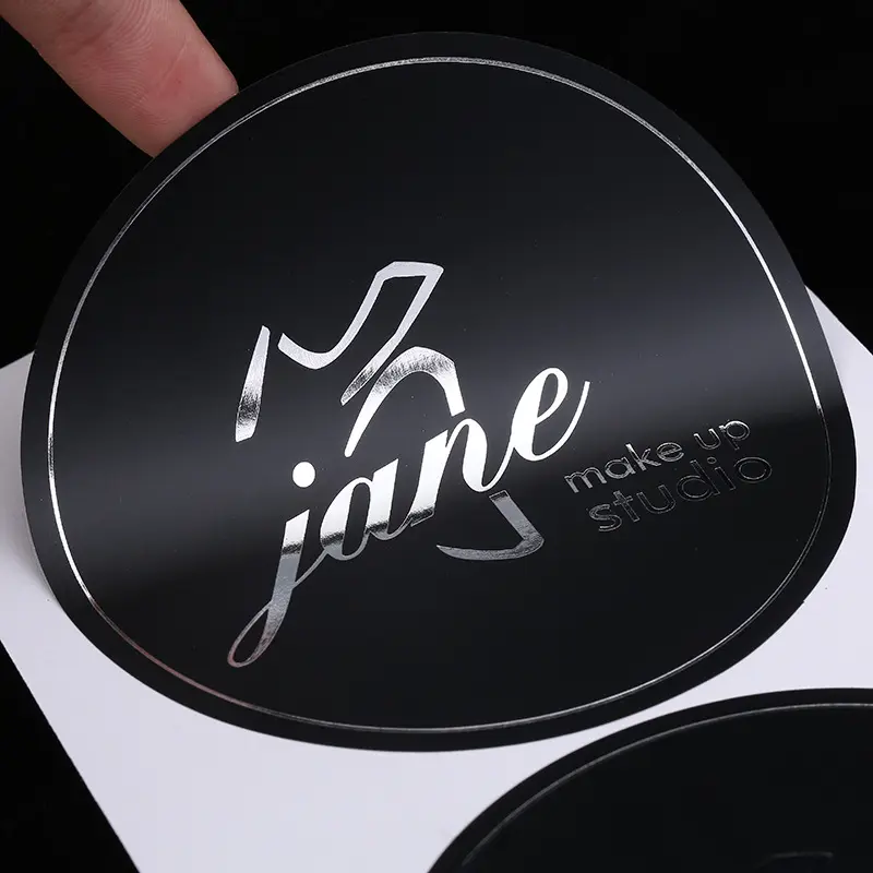 Goud/Sliver Foliedruk Sticker Afdrukken Custom Ronde Sticker Tag