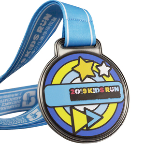Fabrik förderung kinder marathon sport aluminium legierung medaille mit band - Product Image 2