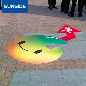 Personalizado anti-slip vinil gráficos calçada piso adesivo