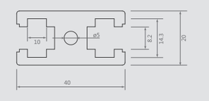 Éclairage linéaire de profil mené par extrusion en aluminium imperméable <span class=keywords><strong>2040</strong></span> profil en aluminium de fente de l'extrusion T 20*40 - Product Image 2