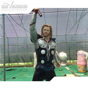 Figura de personaje de fibra de vidrio, estatuillas de tamaño real de película